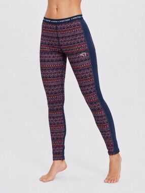 Kari Traa Lune Thermal Ski Baselayer Pants Winter Leggings Women's M